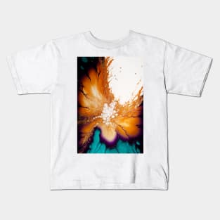 Honey Fusion - Abstract Alcohol Ink Resin Art Kids T-Shirt